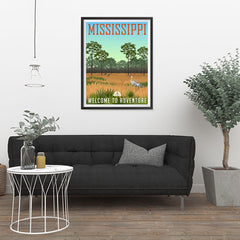 Ezposterprints - MISSISSIPPI Retro Travel Poster - 24x32 ambiance display photo sample