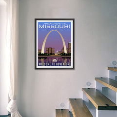 Ezposterprints - MISSOURI Retro Travel Poster - 18x24 ambiance display photo sample