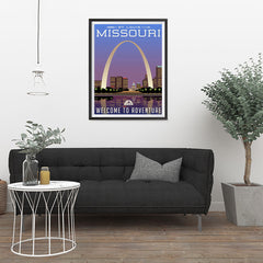 Ezposterprints - MISSOURI Retro Travel Poster - 24x32 ambiance display photo sample
