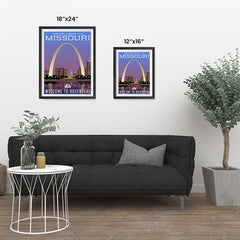 Ezposterprints - MISSOURI Retro Travel Poster ambiance display photo sample