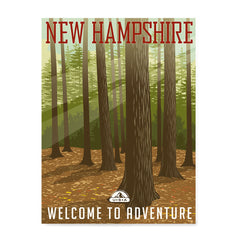 Ezposterprints - NEWHAMPSHIRE Retro Travel Poster