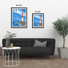 Ezposterprints - NEW JERSEY Retro Travel Poster ambiance display photo sample