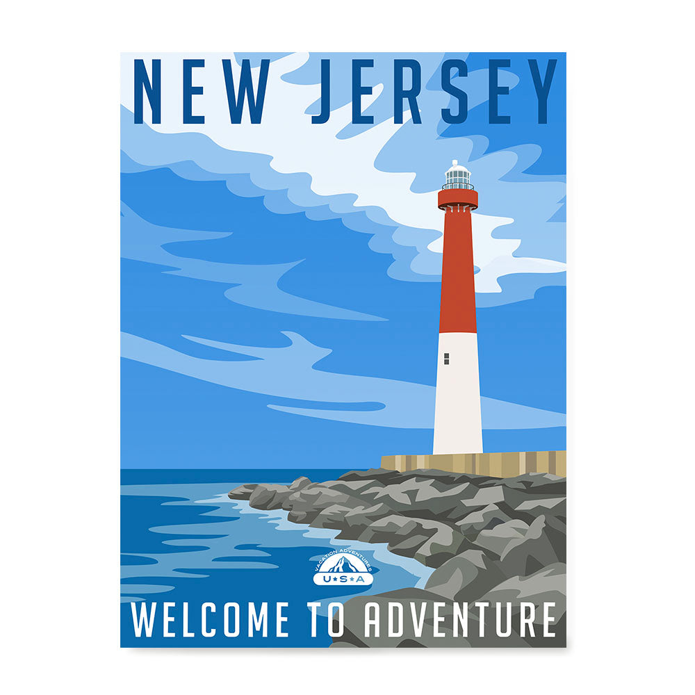 New Jersey Retro Travel Poster - Ezposterprints.com