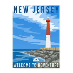 Ezposterprints - NEW JERSEY Retro Travel Poster