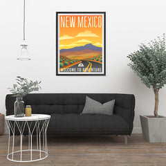 Ezposterprints - NEW MEXICO Retro Travel Poster - 24x32 ambiance display photo sample