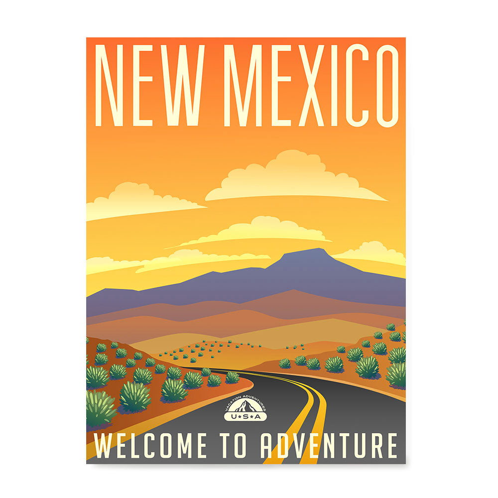 Ezposterprints - NEW MEXICO Retro Travel Poster