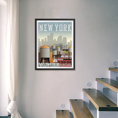 Ezposterprints - NEW YORK Retro Travel Poster - 18x24 ambiance display photo sample