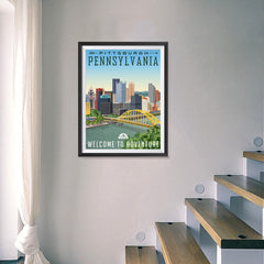 Ezposterprints - PENNSYLVANIA Retro Travel Poster - 18x24 ambiance display photo sample