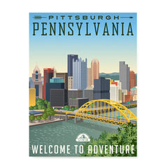 Ezposterprints - PENNSYLVANIA Retro Travel Poster