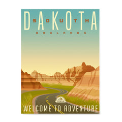 Ezposterprints - SOUTH DAKOTA Retro Travel Poster