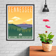 Ezposterprints - TENNESSEE Retro Travel Poster - 12x16 ambiance display photo sample