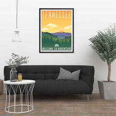 Ezposterprints - TENNESSEE Retro Travel Poster - 24x32 ambiance display photo sample