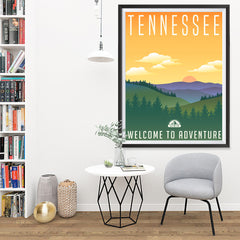 Ezposterprints - TENNESSEE Retro Travel Poster - 36x48 ambiance display photo sample