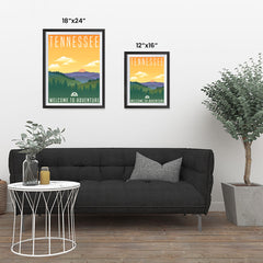 Ezposterprints - TENNESSEE Retro Travel Poster ambiance display photo sample