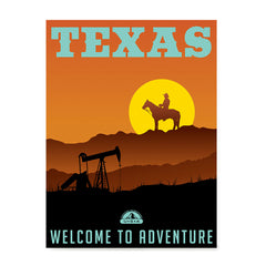 Ezposterprints - TEXAS Retro Travel Poster