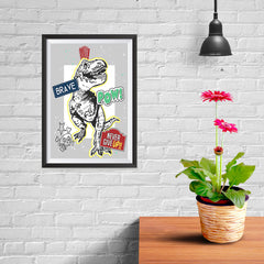 Ezposterprints - The Brave Racer T-Rex - 08x12 ambiance display photo sample