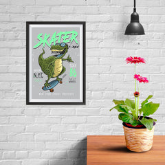Ezposterprints - Cool 86 T-Rex Skater - 08x12 ambiance display photo sample