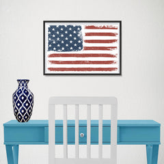 Ezposterprints - Faded USA Flag Poster - 18x12 ambiance display photo sample