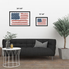 Ezposterprints - Faded USA Flag Poster ambiance display photo sample