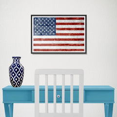 Ezposterprints - Grunge USA Flag 1 Poster - 18x12 ambiance display photo sample