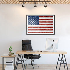 Ezposterprints - Grunge USA Flag 1 Poster - 36x24 ambiance display photo sample