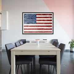 Ezposterprints - Grunge USA Flag 1 Poster - 48x32 ambiance display photo sample
