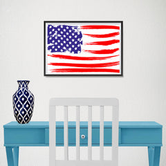 Ezposterprints - Grunge USA Flag 2 Poster - 18x12 ambiance display photo sample