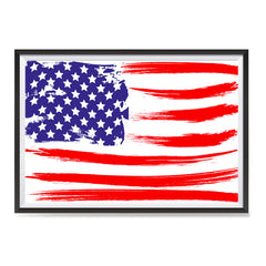 Ezposterprints - Grunge USA Flag 2 Poster ambiance display photo sample