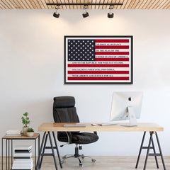 Ezposterprints - The USA Flag with Pledge Of Allegiance Poster - 36x24 ambiance display photo sample