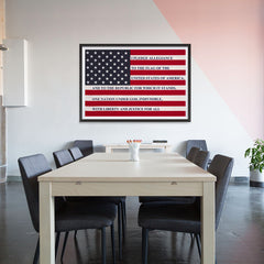 Ezposterprints - The USA Flag with Pledge Of Allegiance Poster - 48x32 ambiance display photo sample