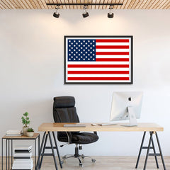 Ezposterprints - Brand New USA Flag Poster - 36x24 ambiance display photo sample