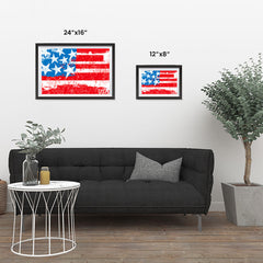 Ezposterprints - Retro USA Flag Poster ambiance display photo sample