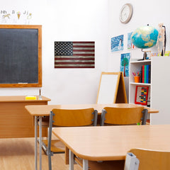 Ezposterprints - Rustic USA Flag Poster - 24x16 ambiance display photo sample