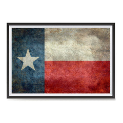 Ezposterprints - Texas Style Lonely Star USA Flag Poster ambiance display photo sample