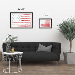Ezposterprints - Textured Worn Out USA Flag Poster ambiance display photo sample
