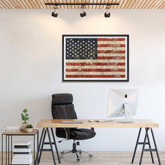 Ezposterprints - Vintage USA Flag Poster - 36x24 ambiance display photo sample