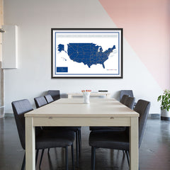 Ezposterprints - United States Road Map at a Glance Poster - 48x32 ambiance display photo sample