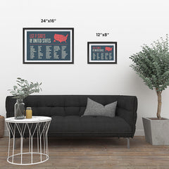 Ezposterprints - The US Map With 50 States Names ambiance display photo sample