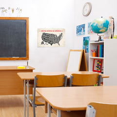 Ezposterprints - The United States of America States Map with Red Title - 24x16 ambiance display photo sample