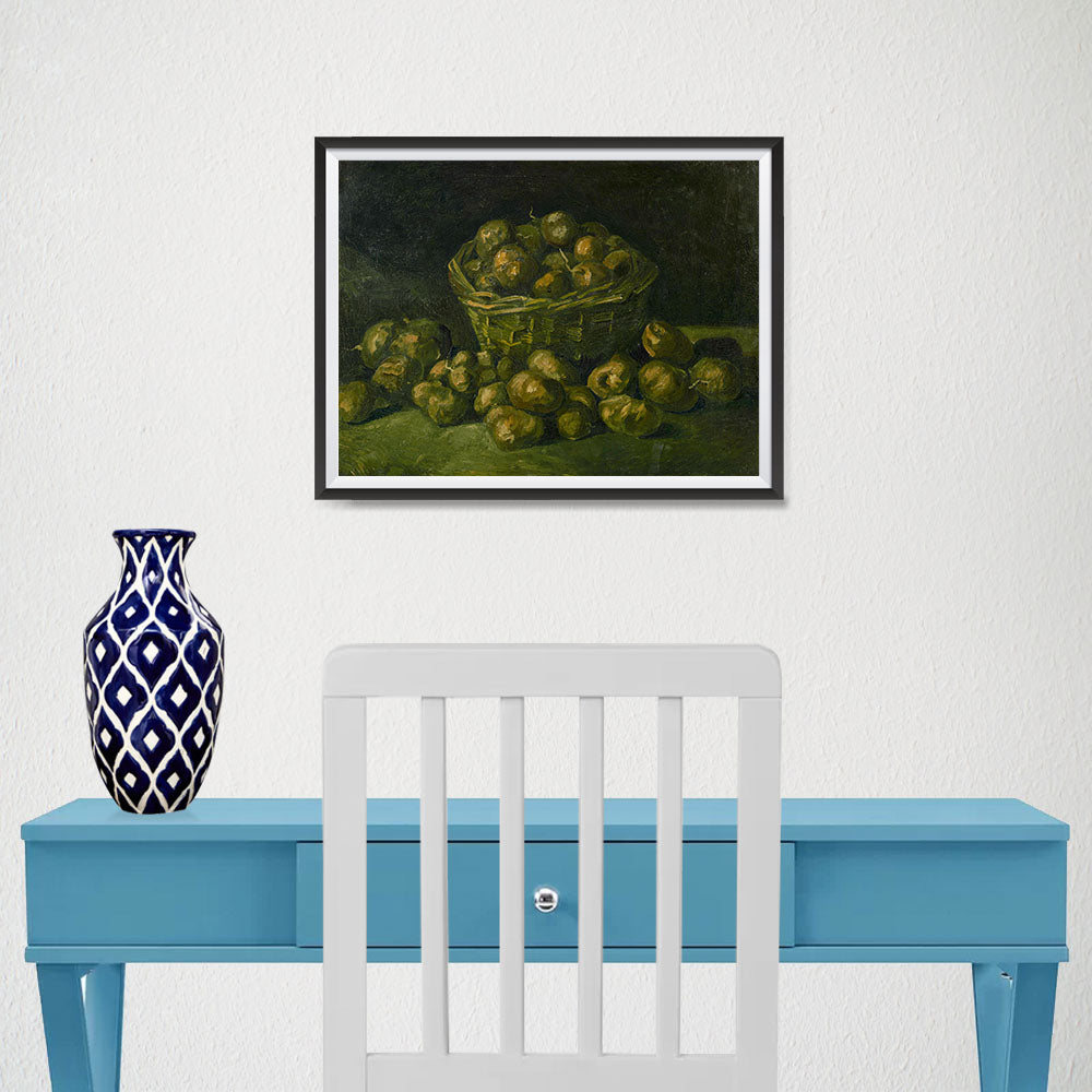 Ezposterprints - Basket Of Potatoes | Van Gogh Art Reproduction - 16x12 ambiance display photo sample