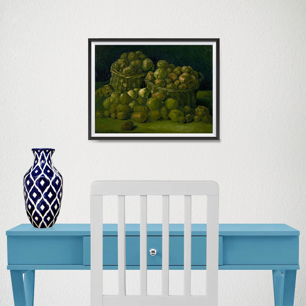 Ezposterprints - Baskets Of Potatoes | Van Gogh Art Reproduction - 16x12 ambiance display photo sample