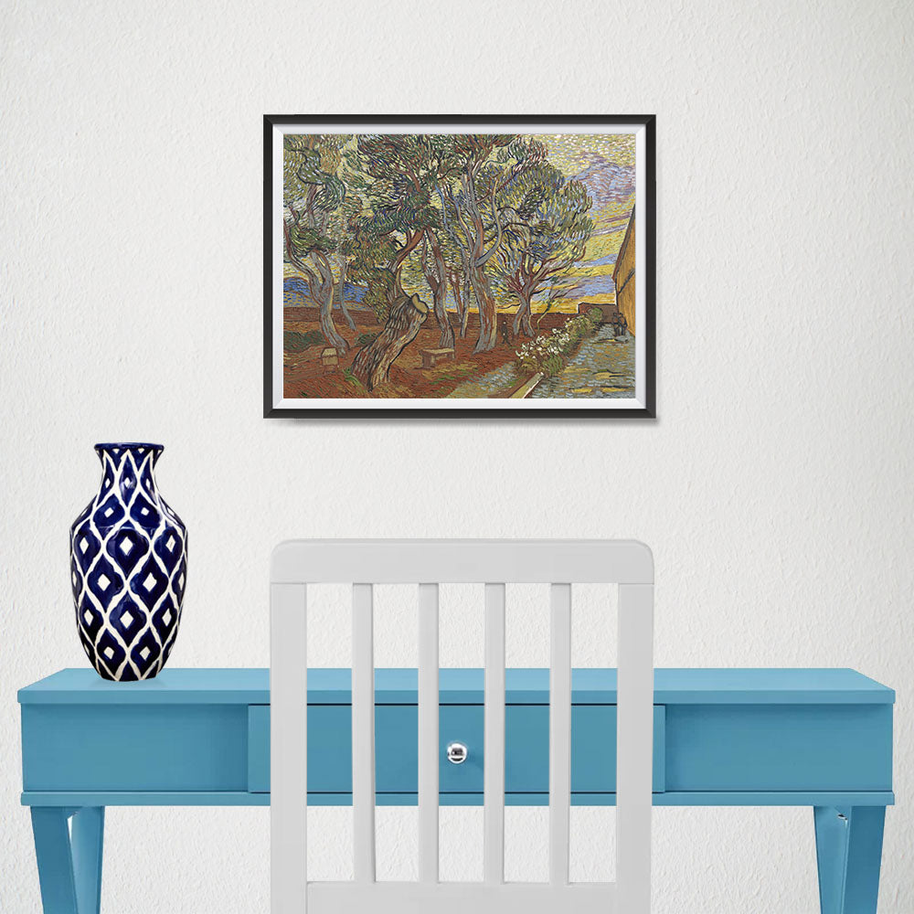 Ezposterprints - Garden Of The Asylum | Van Gogh Art Reproduction - 16x12 ambiance display photo sample