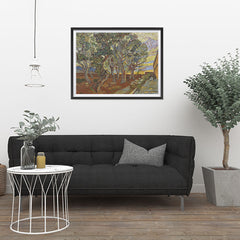 Ezposterprints - Garden Of The Asylum | Van Gogh Art Reproduction - 32x24 ambiance display photo sample