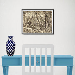 Ezposterprints - Garden Of The Hospital | Van Gogh Art Reproduction - 16x12 ambiance display photo sample