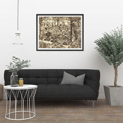 Ezposterprints - Garden Of The Hospital | Van Gogh Art Reproduction - 32x24 ambiance display photo sample