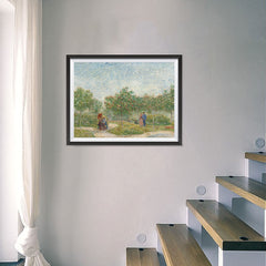 Ezposterprints - Garden With Courting Couples | Van Gogh Art Reproduction - 24x18 ambiance display photo sample