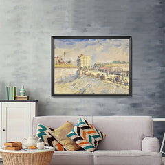 Ezposterprints - Gate In The Paris Ramparts | Van Gogh Art Reproduction - 48x36 ambiance display photo sample