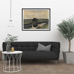Ezposterprints - Landscape With A Stack Of Peat | Van Gogh Art Reproduction - 32x24 ambiance display photo sample