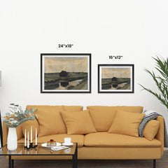 Ezposterprints - Landscape With A Stack Of Peat | Van Gogh Art Reproduction ambiance display photo sample
