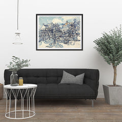Ezposterprints - Old Vineyard With Peasant Woman | Van Gogh Art Reproduction - 32x24 ambiance display photo sample